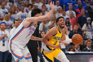 NBA/總冠軍賽溜馬Tyrese Haliburton傷到小腿仍帶傷上陣 「只要還能走就想上場」
