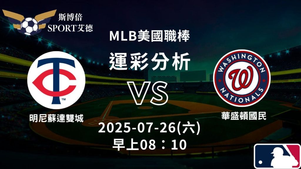 MLB》雙城vs國民｜賽事預測運彩分析